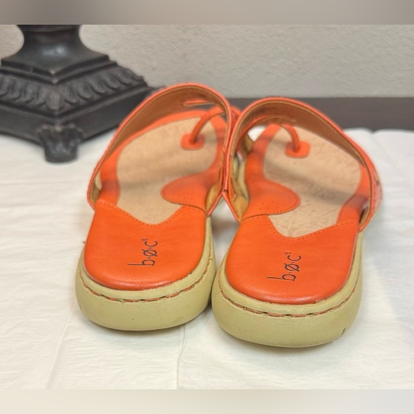 b.o.c. Orange Vibrant Summertime Sandals with Curved Strap Design size 10M - Picture 7 of 9
